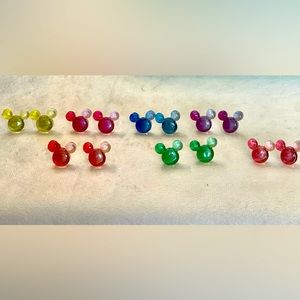 3D resin Disney Mickey Mouse earrings - pierced or clipon